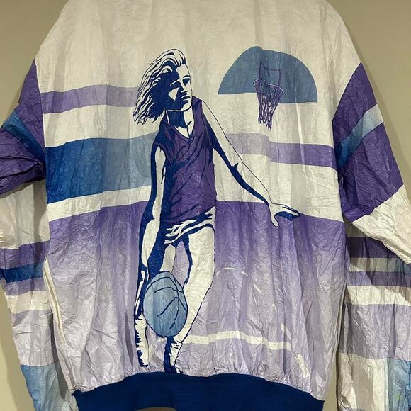 Vintage Women’s Basketball AOP Lightweight Jacket - Picture 4 of 8